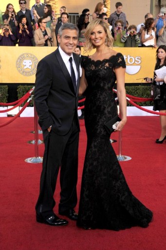 Diễn viên George Clooney và Stacy Keibler.