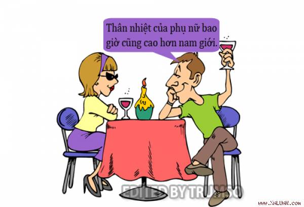 Thân nhiệt phụ nữ cao vì ăn mặc mát mẻ