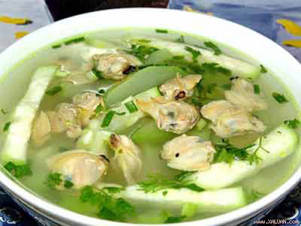 Canh hến thanh nhiệt mùa hè.
