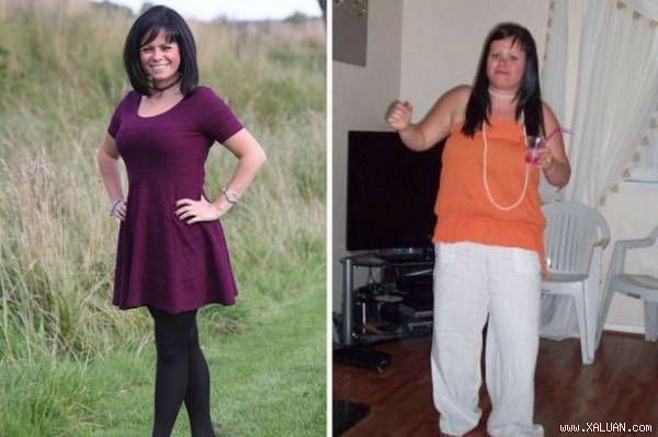 Gemma trước và sau khi giảm cân. Ảnh: Mirror.