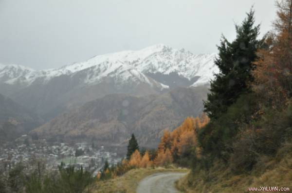 Thị trấn trọn vẹn giữa những khu rừng và đỉnh núi tuyết. Ảnh: Minh An.