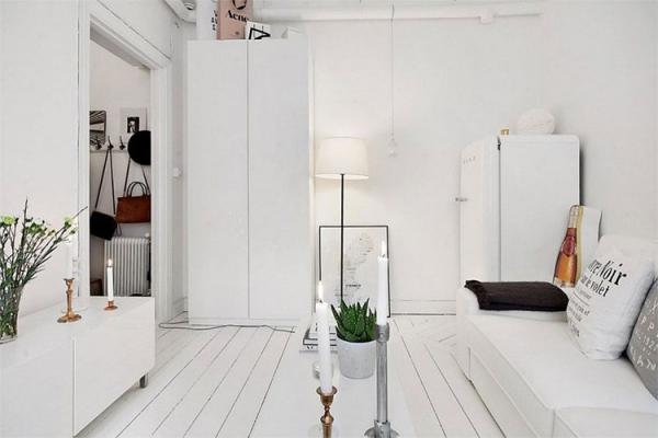 Không thể rời mắt căn hộ màu trắng 20m2 siêu đẹp - Hình 6