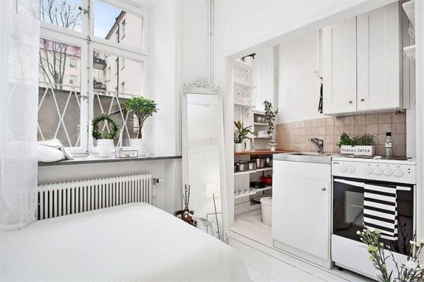 Không thể rời mắt căn hộ màu trắng 20m2 siêu đẹp - Hình 7